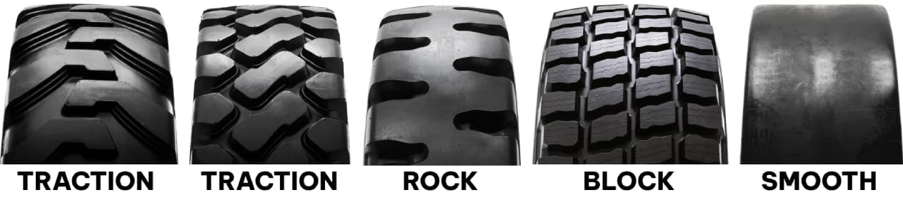 Earthmover Tread Pattern Types