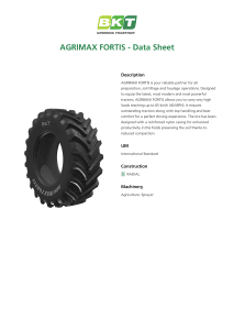 BKT Agrimax FORTIS Data Sheet