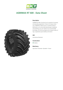 BKT Agrimax RT-600 Data Sheet