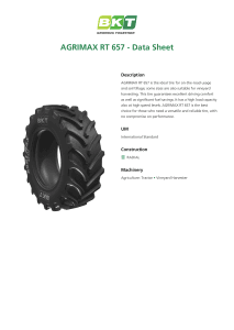 BKT Agrimax RT-657 Data Sheet