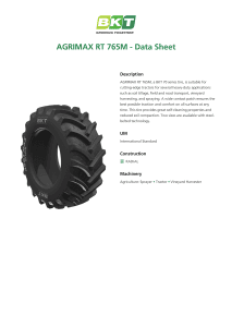 BKT Agrimax RT-765M Data Sheet