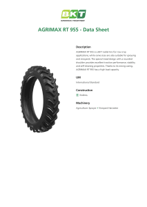 BKT Agrimax RT-955 Data Sheet