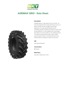 BKT Agrimax Sirio Data Sheet