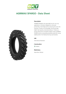 BKT Agrimax Spargo Data Sheet