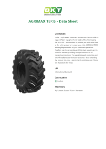 BKT Agrimax Teris Data Sheet