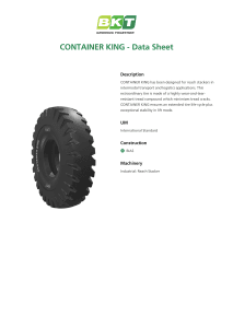 BKT Container King Data Sheet