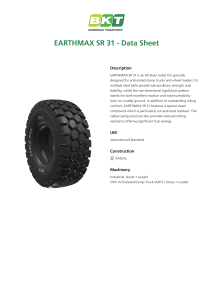 BKT Earthmax SR31 Data Sheet