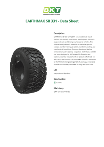 BKT Earthmax SR331 Data Sheet