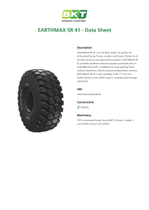 BKT Earthmax SR41 Data Sheet