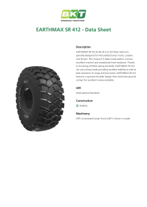 BKT Earthmax SR412 Data Sheet