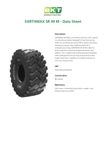 BKT Earthmax SR49M Data Sheet