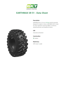 BKT Earthmax SR51 Data Sheet