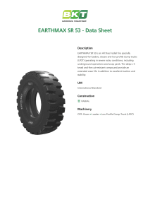 BKT Earthmax SR53 Data Sheet