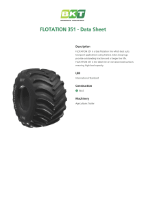 BKT Flotation 351 Data Sheet