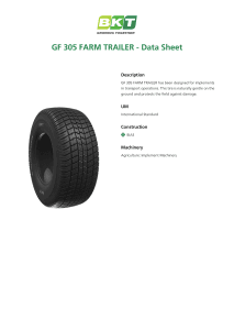 BKT GF-305 Farm Trailer Data Sheet