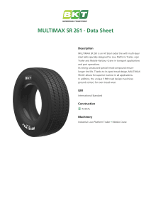 BKT Multimax SR261 Data Sheet