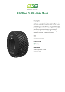 BKT Ridemax FL-690 Data Sheet