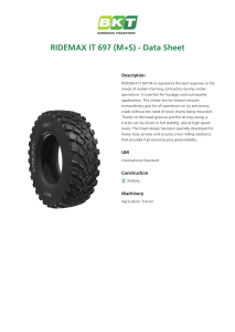 BKT Ridemax IT697 Data Sheet