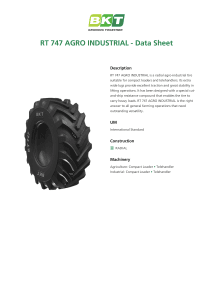 BKT RT-747 Agro Industrial Data Sheet