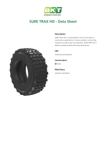 BKT Sure Trax HD Data Sheet