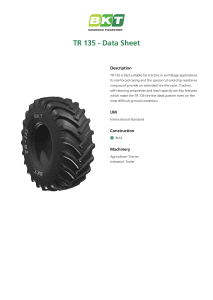BKT TR-135 Data Sheet