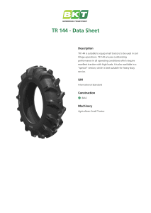BKT TR-144 Data Sheet