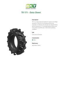 BKT TR-171 Data Sheet