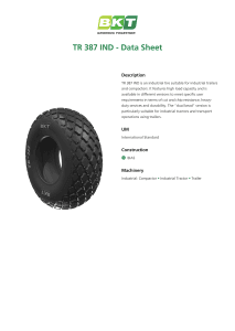 BKT TR-315 Data Sheet (IND)