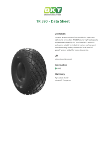 BKT TR-390 Data Sheet