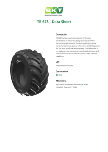 BKT TR-678 Data Sheet