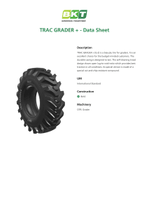BKT Trac Grader Plus Data Sheet