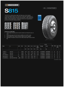 Sailun S815 Data Sheet