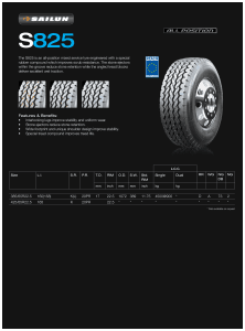 Sailun S825 Data Sheet