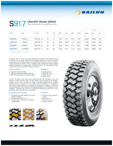 Sailun S917 Data Sheet